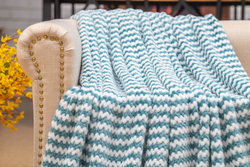 Плед 220х240 Sofi De MarkO Гринда морская волна