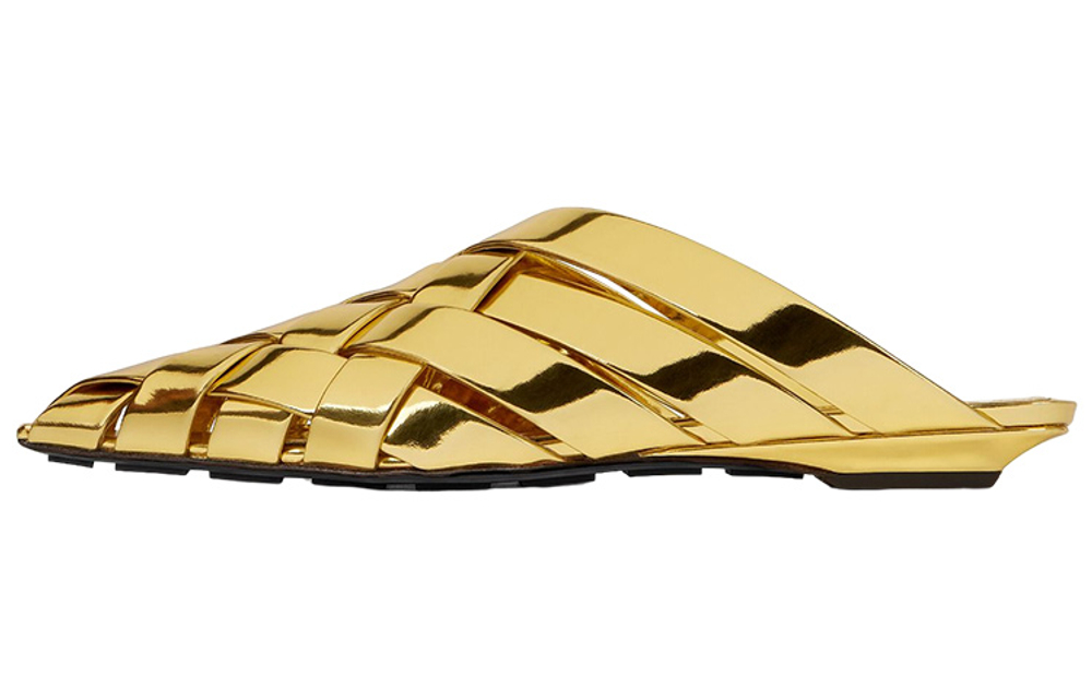 Bottega Veneta Closed Toe Slippers Women"s Gold