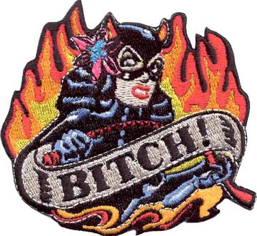 Нашивка Custom Bitch-девушка с хлыстом