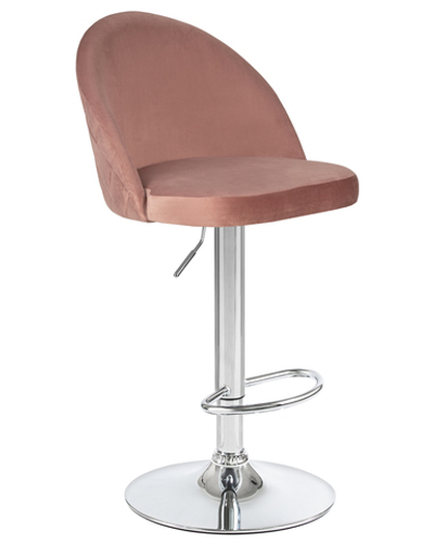 Стул барный DOBRIN MILANA, пудрово-розовый велюр (MJ9-32)