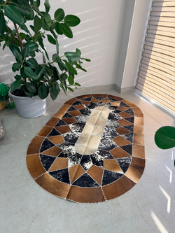 Ковер овальный натуральный Телячья шкура , 240х140