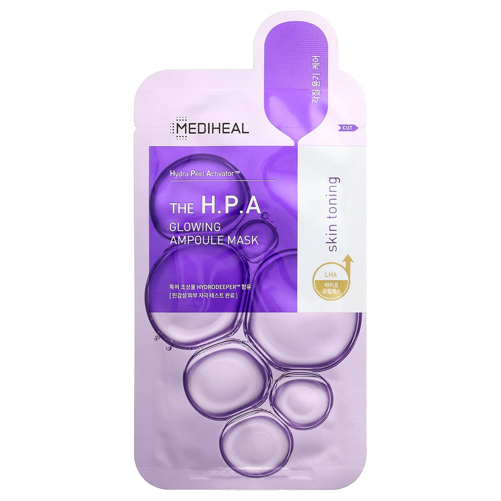 MEDIHEAL, The HPA, косметическая маска с сияющими ампулами, 1 шт., 25 мл (0,84 жидк. унц.)