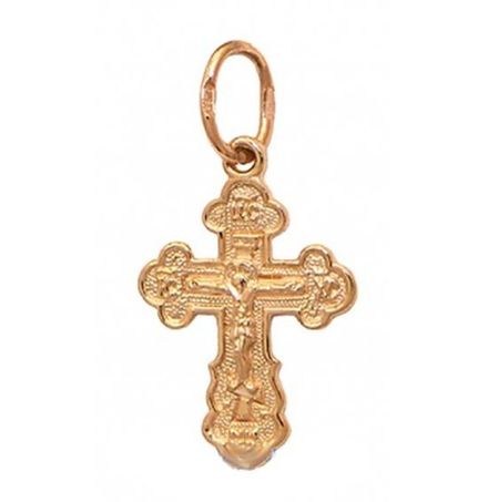 Крестик маленький из золота 585*.