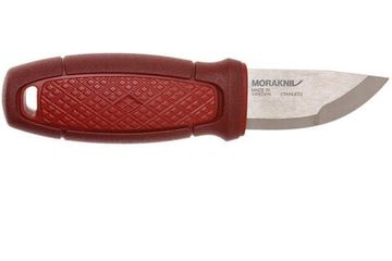Нож Morakniv Eldris, нержавеющая сталь, цвет красный, с ножнами, 12648
