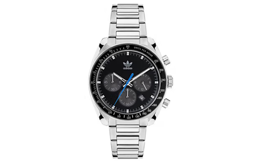 Adidas Originals FASHION Wrist Watch Quartz Movement Stainless Steel Strap Black Dial Men"s Watches 50m Water Resistant