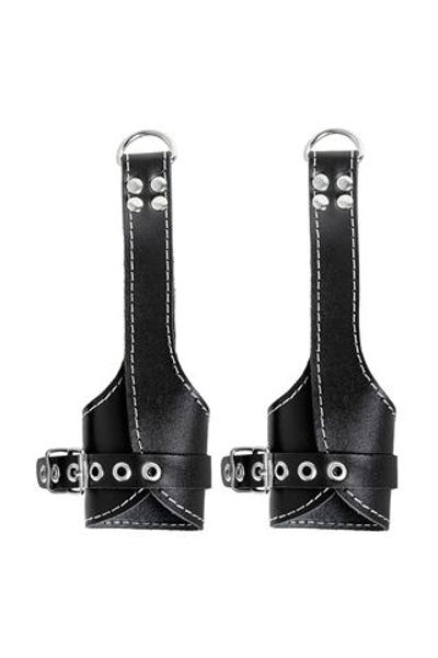 Черные подвесы с белой строчкой (Цвет: черный)