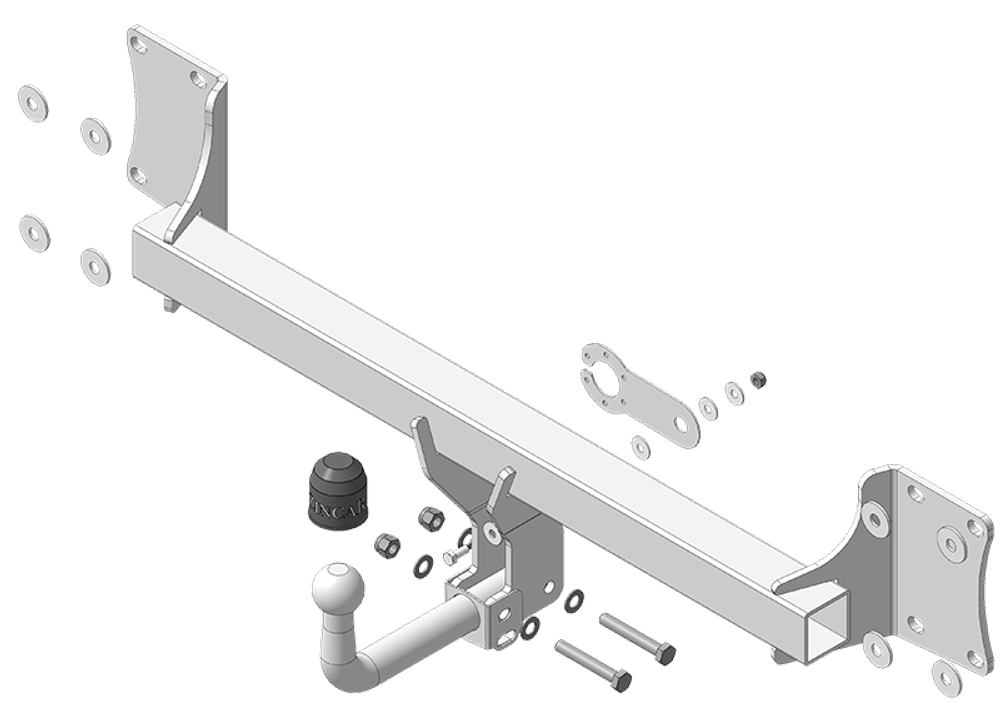 Фаркоп ОЦИНКОВАННЫЙ для BMW X5 E70, F15; X6 F16 ZincaR.ZB101A