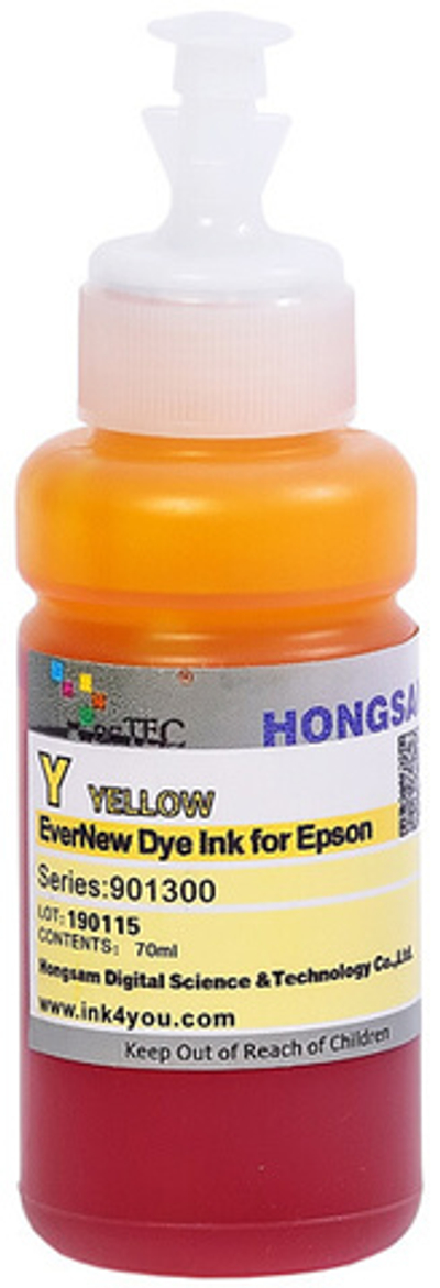Чернила DCTec — HONGSAM водорастворимые для Epson серия: 901300 - Yellow (Желтый) 70 мл. с дозатором
