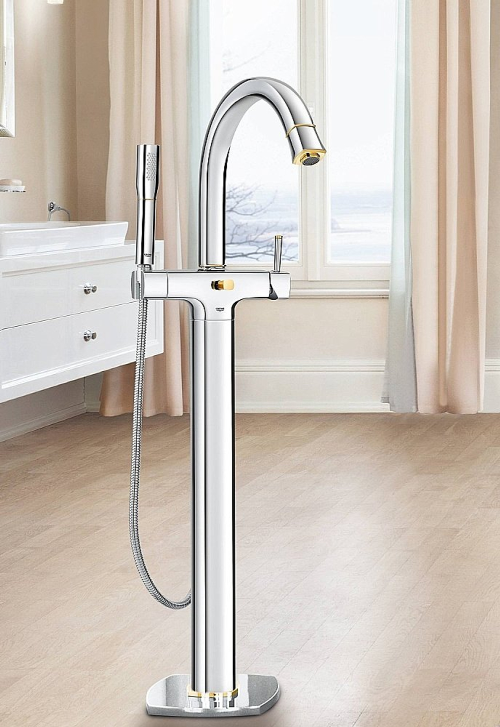 Смеситель для ванны Grohe Grandera 23318IG0 хром/золото