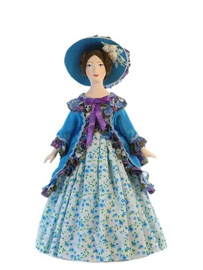 Кукла фарфоровая Дама в шляпке