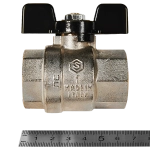Кран шаровой полнопроходной STOUT - 1" (ВР/ВР, PN40, Tmax 150°C, ручка-бабочка черная)