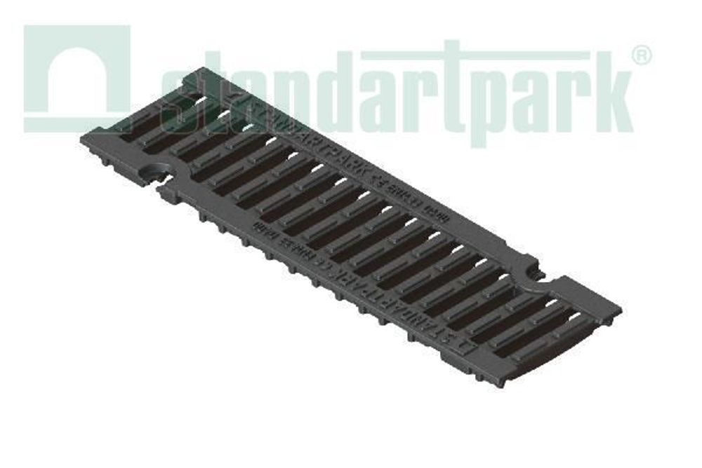 Решетка водоприемная Drive DN100 РВ-10.15.50 щелевая чугунная ВЧ кл. D 400 Standartpark (2 к-т крепежа) 203043