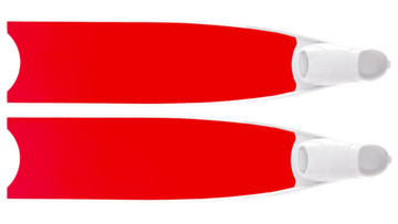 Лопасти Leaderfins Neon Red Ice (стеклотекстолит) красные, с красной отбортовкой, без наклейки, 20°