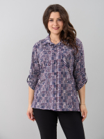 Рубашка Р-001/пьедепуль-синерозовый