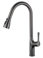 Смеситель для кухни с выдвижным изливом WONZON & WOGHAND, Темный графит (WW-AE54123-BGG)