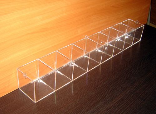 Диспенсер витрина демонстратор для конфет 755х100х100 8 ячеек открытый