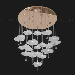 Люстра Cloyd SHANGRILA C33 / выс. 120 см - керамика - золото (арт.11334)