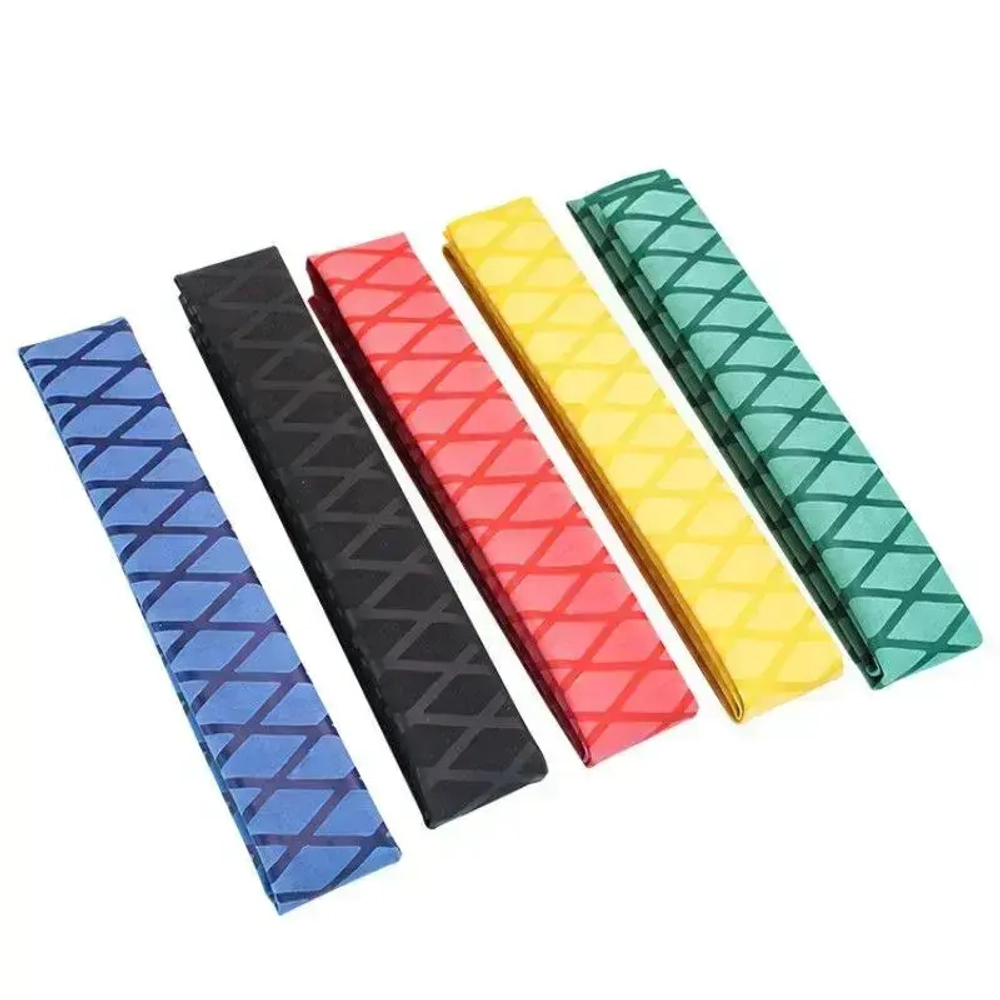 Нескользящая термоусадочная трубка с рисунком, длиной 1 метр, подходит для рыболовных снастей, спортивных товаров и т.д., внутренний диаметр 45 мм, черная