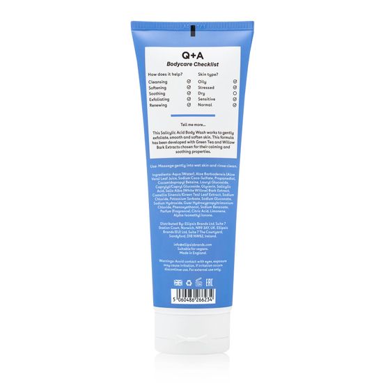 Гель для душа Q+A, Salicylic Acid Body Wash, 250мл