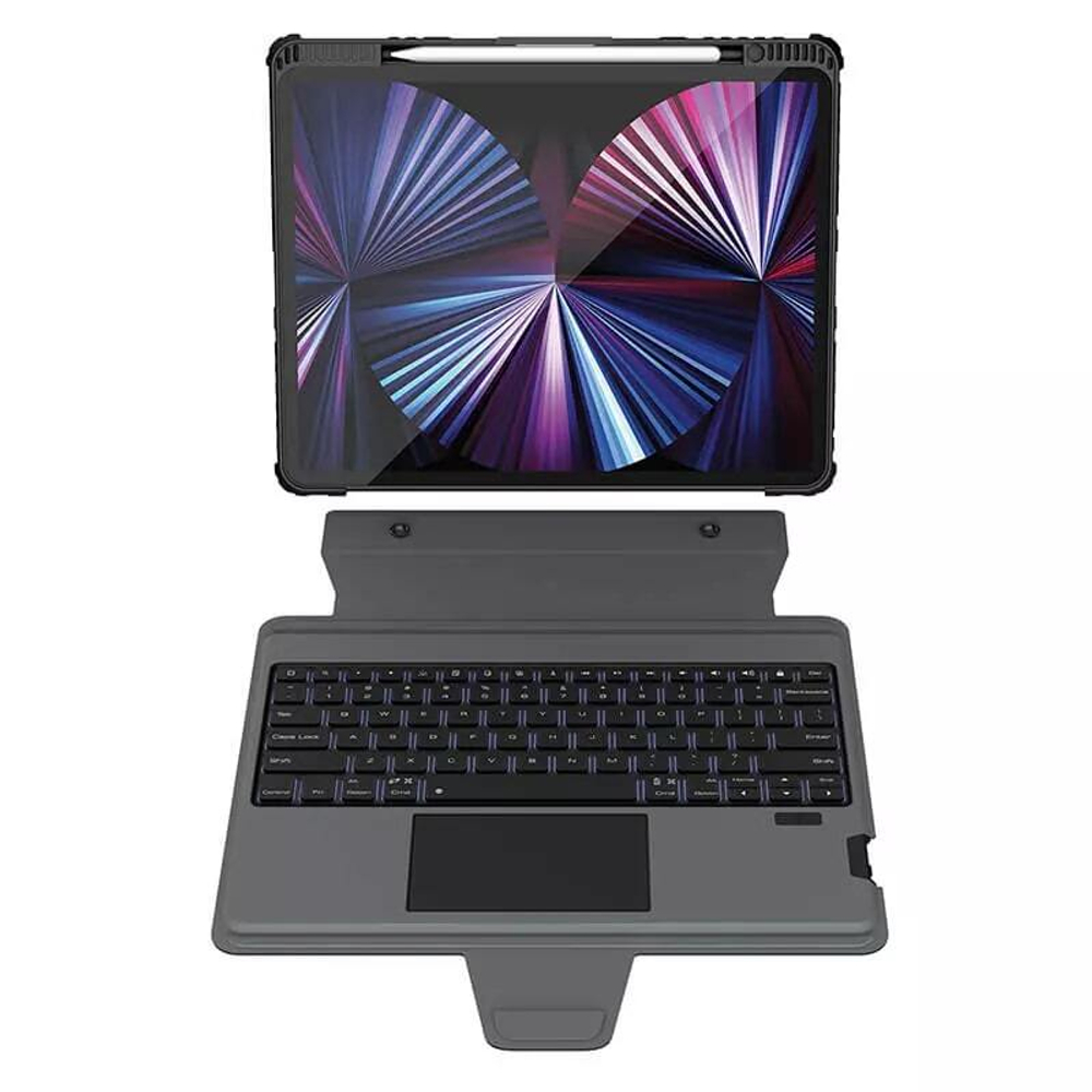 Противоударный чехол с клавиатурой Nillkin BUMPER COMBO CASE c защитой камеры для iPad Pro 12.9 2020 / 2021 / 2022