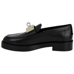 HERMES Hot Loafer Noir Calfskin Leather