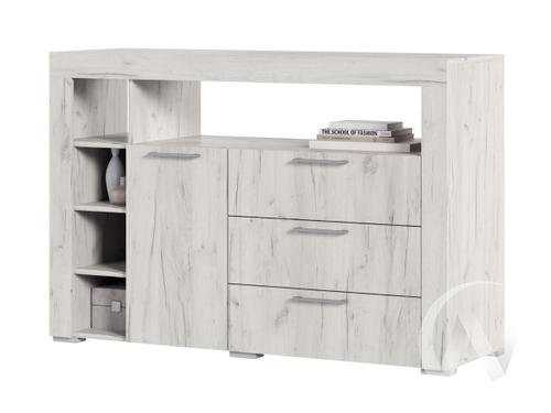 Комод К1 МС Гранд (дуб крафт белый/дуб крафт белый)