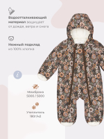 Комбинезон мембранный демисезонный Mjölk Floral Dark, утеплитель 180гр/м2