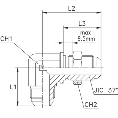 Соединение PD90 JIC 3/4