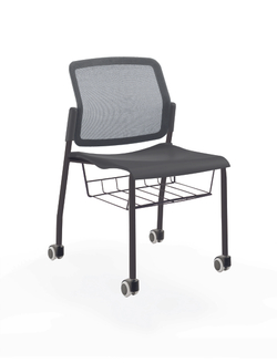 Movie стул со спинкой-сеткой на 4 ногах и колесах