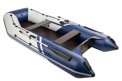 Броня-320 СК слань+киль белый-синий (Лодка ПВХ под мотор с усилением)