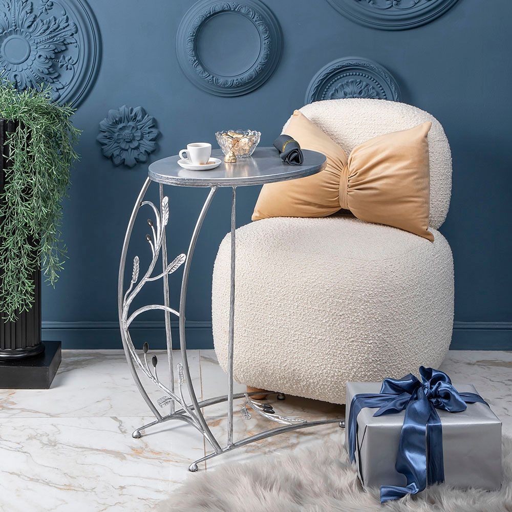 Столик приставной Oliva Branch (Олива Бранч) Сильвер Античное серебро