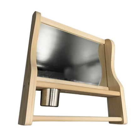 Полка из липы с зеркалом