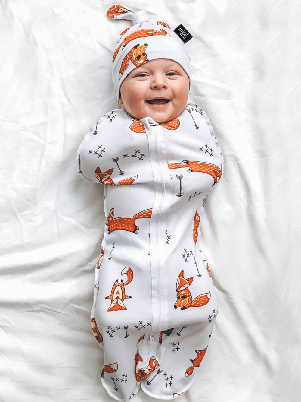Пелёнка-кокон Mjölk Лисички