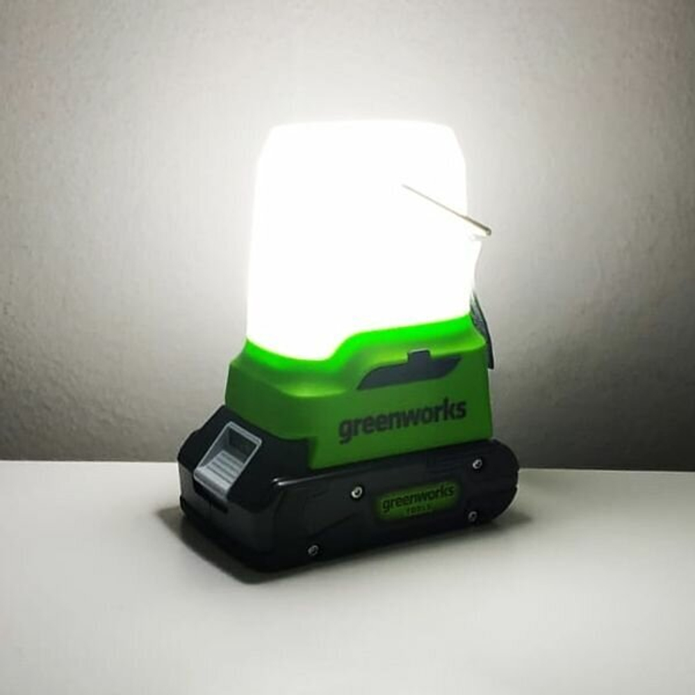 Фонарь аккум. GREENWORKS G24LA500 24В,500/300/100лм,два USB порта,без АКБ и ЗУ (3501007)