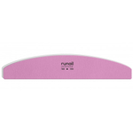 RuNail Профессиональная пилка (розовая, полукруглая, 180/180)