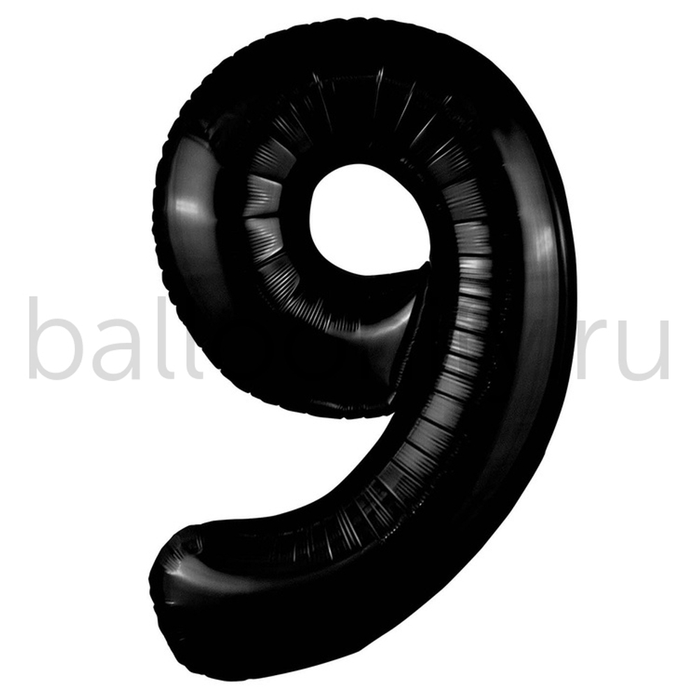 Шар ЦИФРА 9 Пастель Black 40" 102 см