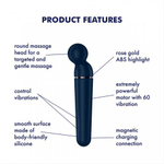 Универсальный вибромассажер Satisfyer Planet Wand-er синий