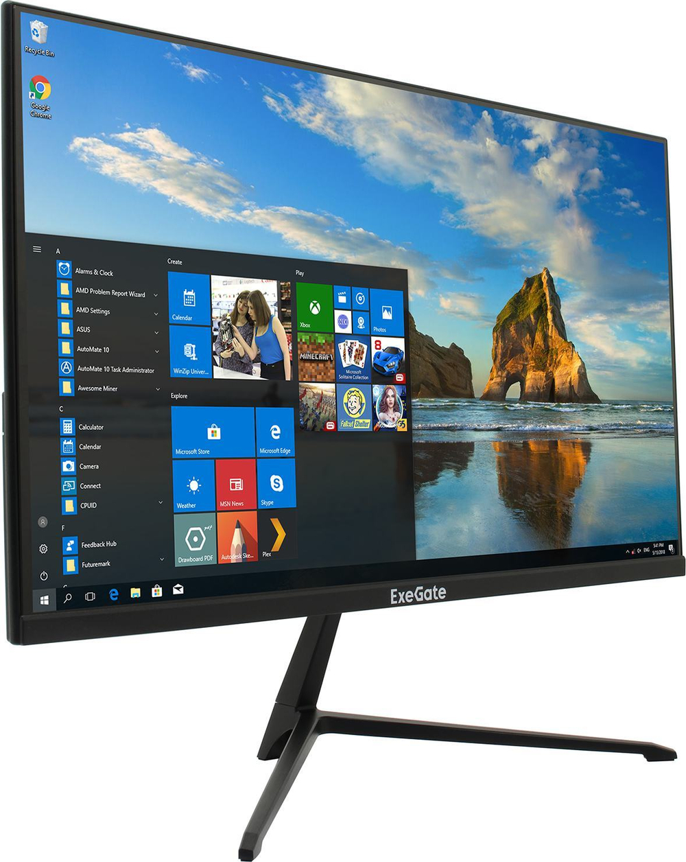 ЖК-монитор 21.5" ЖК монитор ExeGate ProSmart EV2207A (LCD, 1920x1080, D-Sub, HDMI) &lt;EX294343RUS&gt;