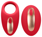 Красное эрекционное виброкольцо Poise с пультом (Цвет: красный)