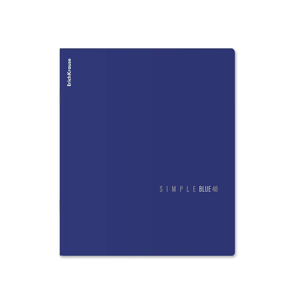 Тетрадь А5 48л кл. Erich Krause "Simple Color", синяя, ламинация soft-touch