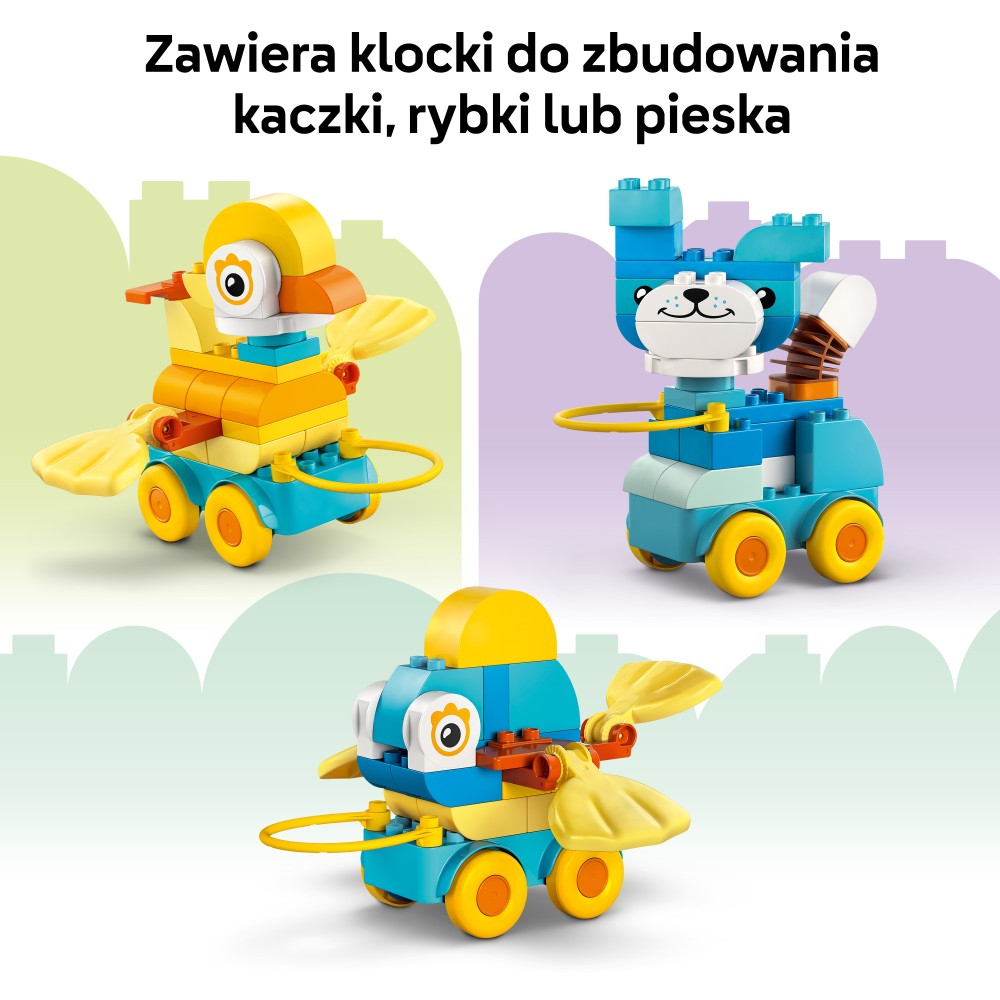 Конструктор LEGO DUPLO 10448 Зверушки на колёсах 3 в 1 — фото 8