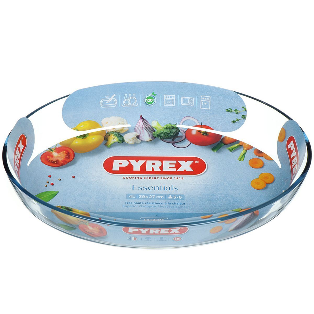Форма для выпечки стекло, 27х39 см, 4 л, овал, Pyrex, Smart cooking, 347B000/5044