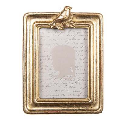 Фоторамка "Птичка" прямоугольная 9x2x12 см / Ø 6х9 см Поликерамика,стекло