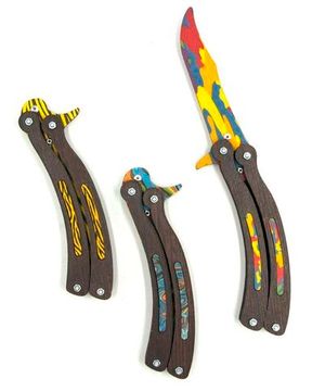 Деревянный Нож Бабочка 27.5см