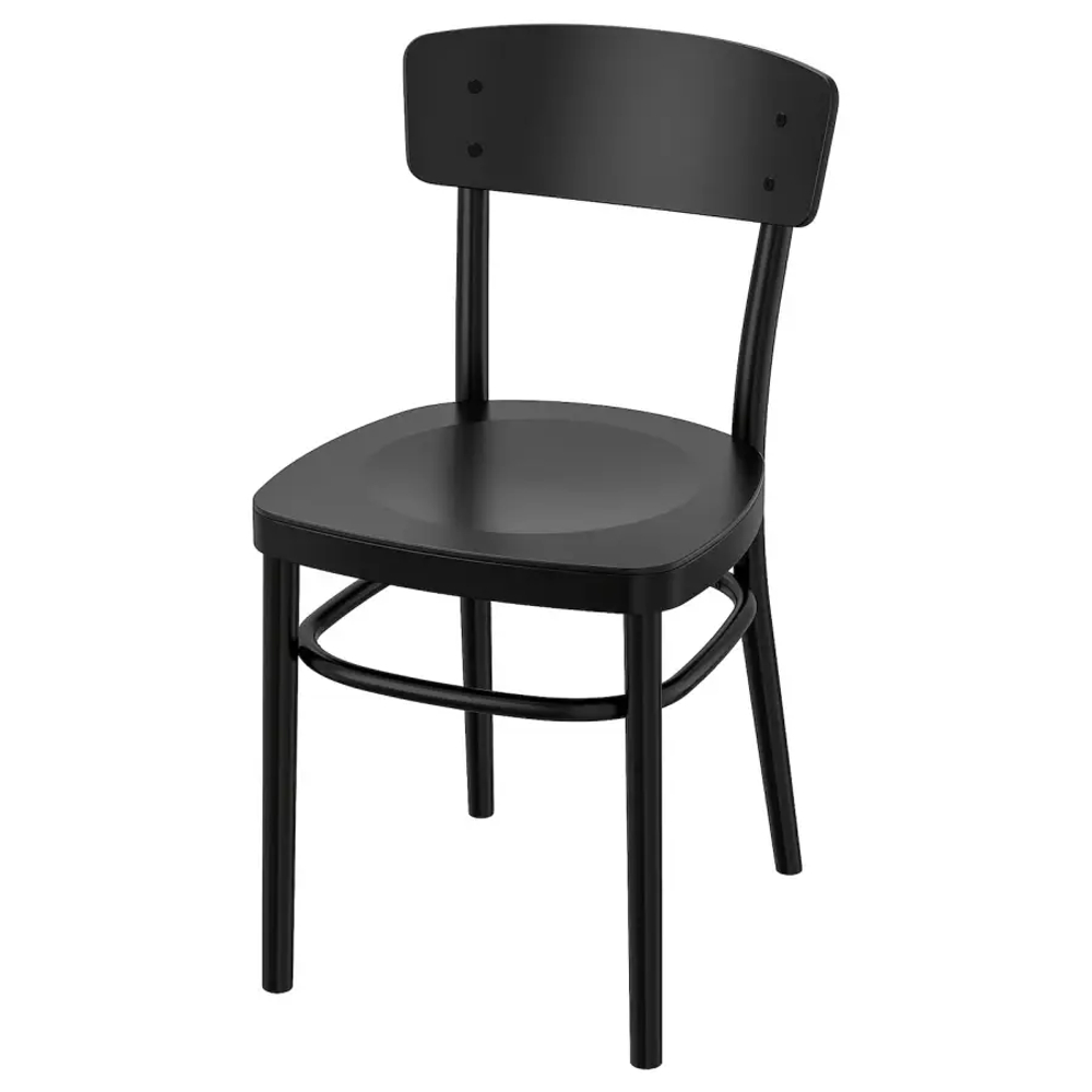 Стул деревянный - IKEA IDOLF, 80х42х47 см, черный, ИДОЛЬФ ИКЕА