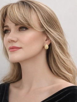 Серьги Oubi Yabi «Лунная поверхность» Gold 14K