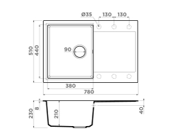 Кухонная мойка Omoikiri Daisen 78T-WH Tetogranit/белый
