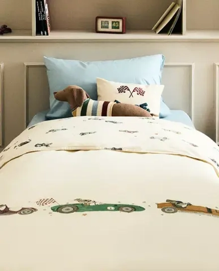 ZARA HOME ДЕТСКИЙ ПОДОДЕЯЛЬНИК С ПРИНТОМ «СОБАКА», РАЗНОЦВЕТНЫЙ