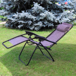 Шезлонг пляжный складной, металл, 165х65х110 см, 100 кг, 2 положения спинки, коричнево-серый, Green Days