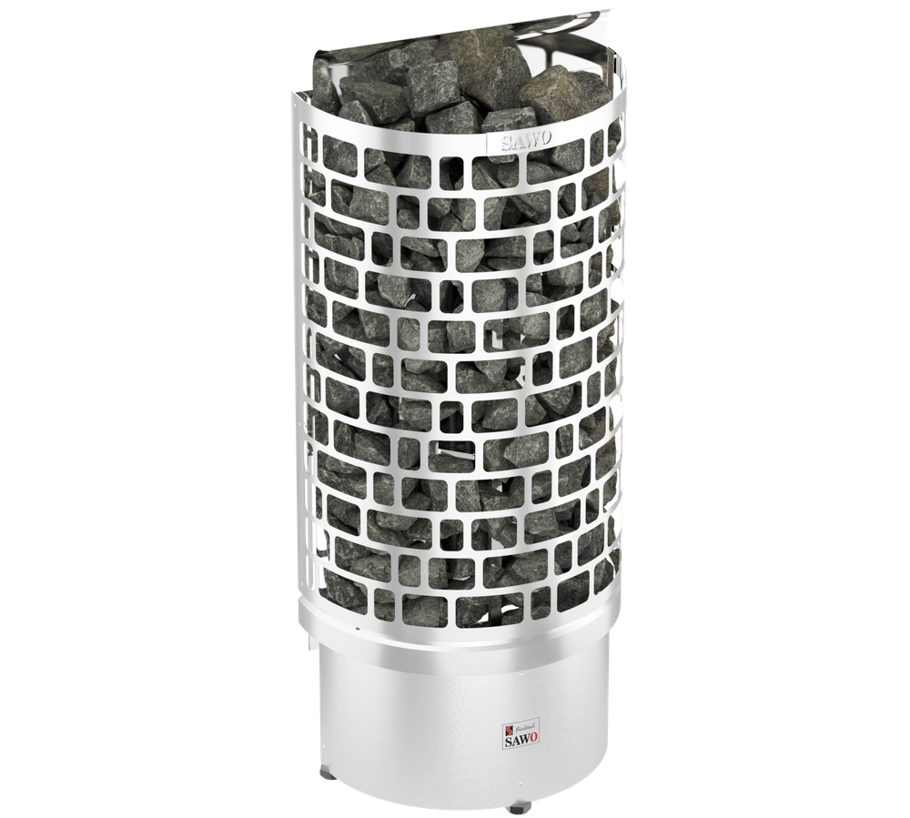 SAWO Электрическая печь Aries напольная пристенная, 6,0 кВт, нерж. сталь, артикул ARI3-60NS-WL-P, выносной пульт (пульт и блок мощности докупаются отдельно)